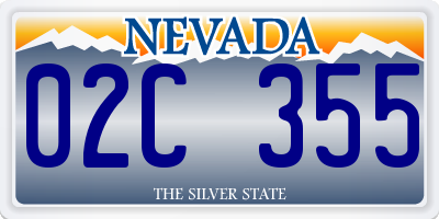 NV license plate 02C355