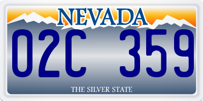 NV license plate 02C359