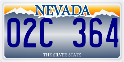 NV license plate 02C364