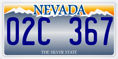 NV license plate 02C367