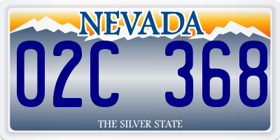 NV license plate 02C368