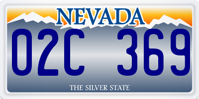 NV license plate 02C369