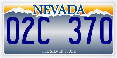 NV license plate 02C370