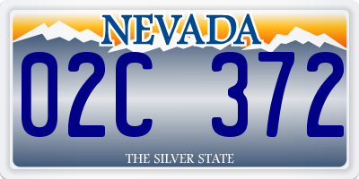 NV license plate 02C372