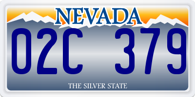 NV license plate 02C379