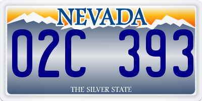 NV license plate 02C393