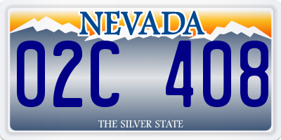 NV license plate 02C408