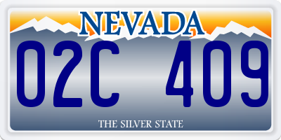 NV license plate 02C409