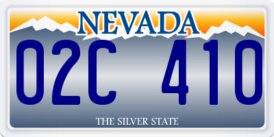 NV license plate 02C410