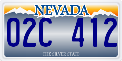 NV license plate 02C412