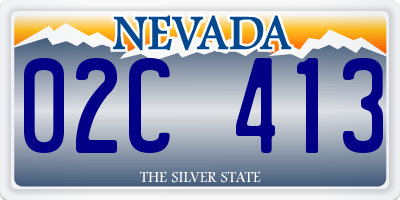 NV license plate 02C413