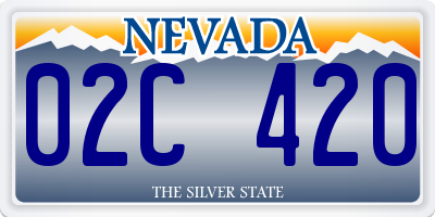 NV license plate 02C420
