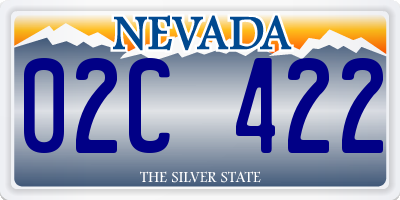 NV license plate 02C422