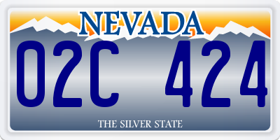 NV license plate 02C424