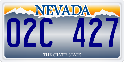 NV license plate 02C427