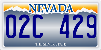 NV license plate 02C429