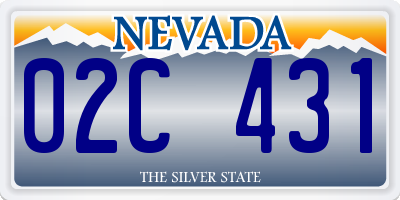 NV license plate 02C431