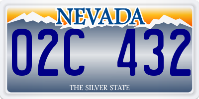 NV license plate 02C432