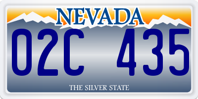 NV license plate 02C435