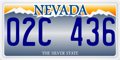 NV license plate 02C436