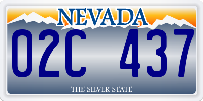 NV license plate 02C437