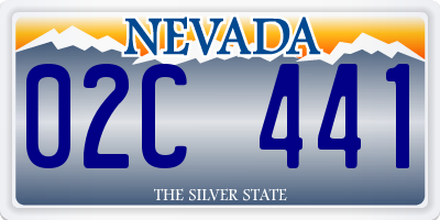 NV license plate 02C441