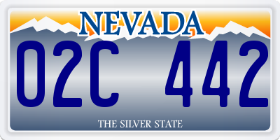 NV license plate 02C442