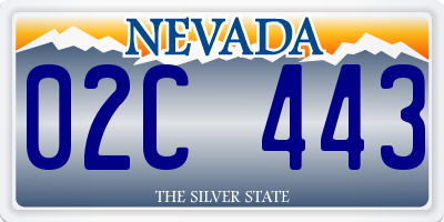 NV license plate 02C443