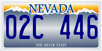 NV license plate 02C446