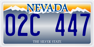 NV license plate 02C447