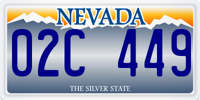 NV license plate 02C449