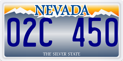 NV license plate 02C450