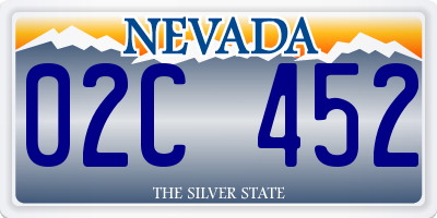 NV license plate 02C452