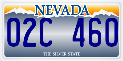 NV license plate 02C460