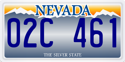 NV license plate 02C461