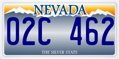 NV license plate 02C462