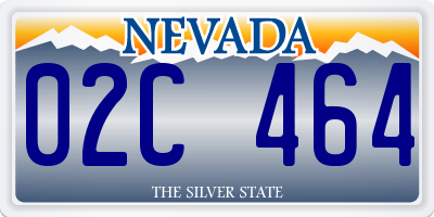 NV license plate 02C464