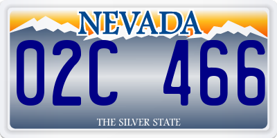 NV license plate 02C466