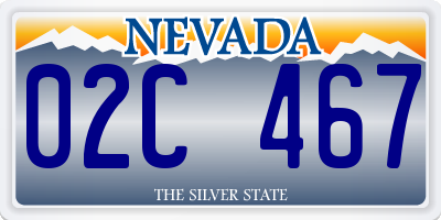 NV license plate 02C467