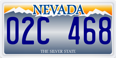 NV license plate 02C468