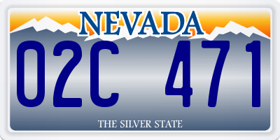 NV license plate 02C471