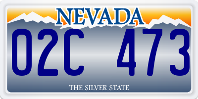 NV license plate 02C473