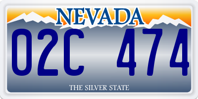 NV license plate 02C474