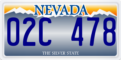 NV license plate 02C478