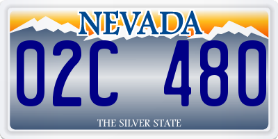 NV license plate 02C480