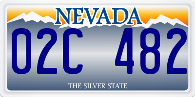 NV license plate 02C482