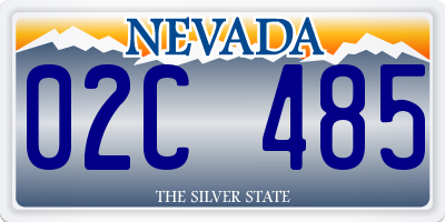 NV license plate 02C485