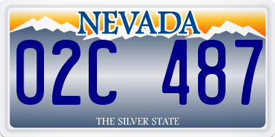 NV license plate 02C487