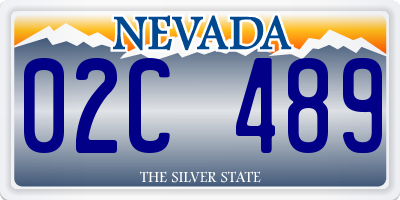 NV license plate 02C489
