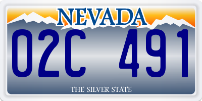 NV license plate 02C491